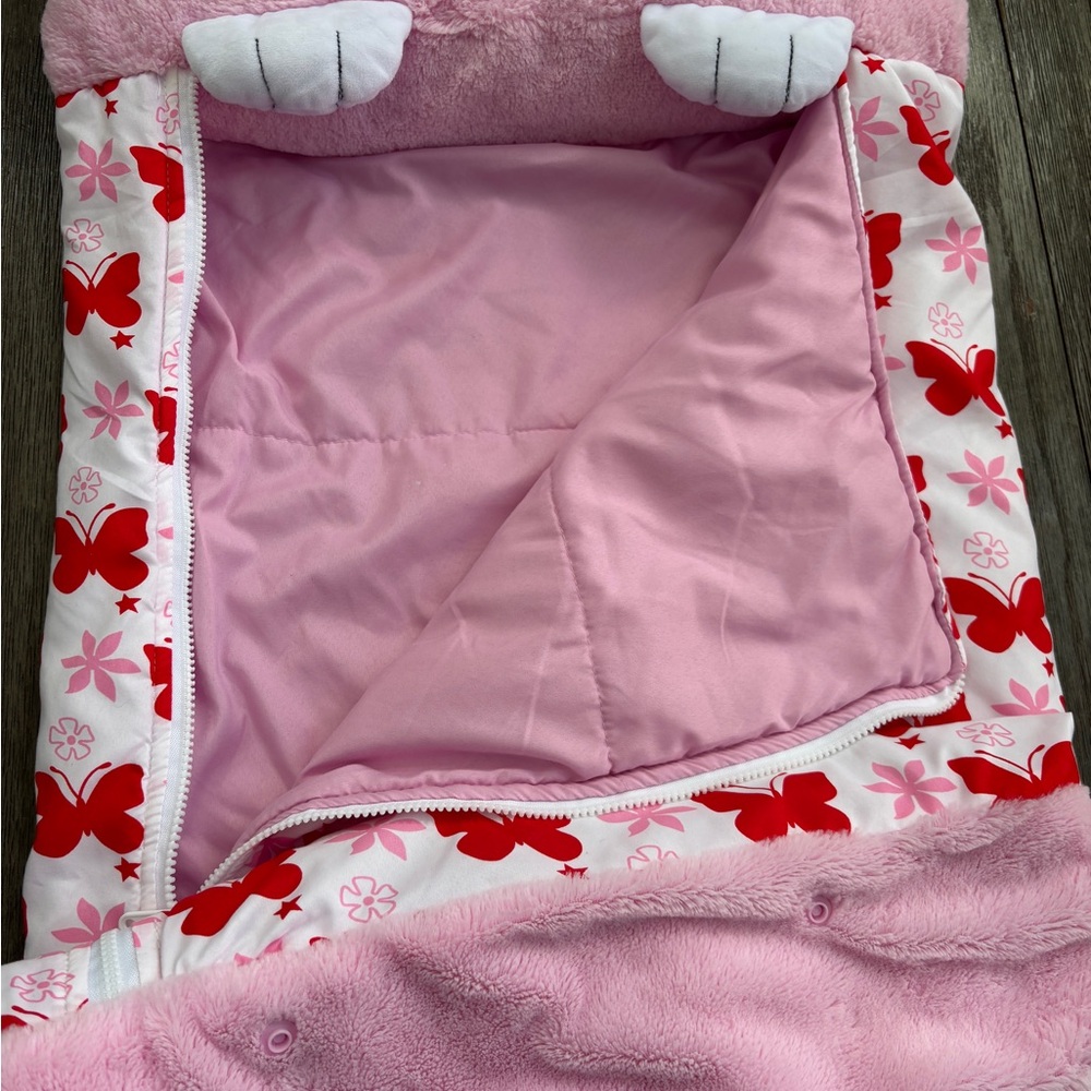Pink and Red Butterfly Kids Pajamas - Picture 3 of 13